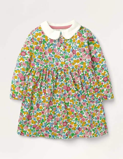 Jersey Collared Dress - Vintage Floral Jersey Collared Dress - Vintage Floral
