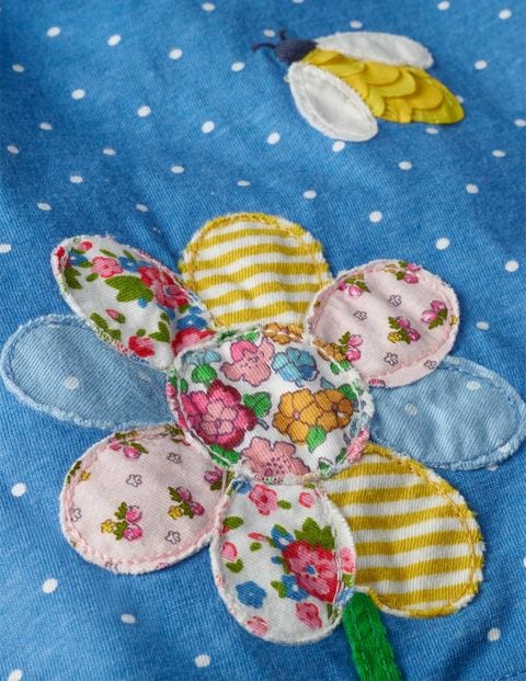Big Appliqué Dress Set - Elizabethan Blue Pin Spot Big Appliqué Dress Set - Elizabethan Blue Pin Spot