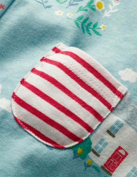 Jersey Dungaree Set - Baby Blue Farmhouse Jersey Dungaree Set - Baby Blue Farmhouse