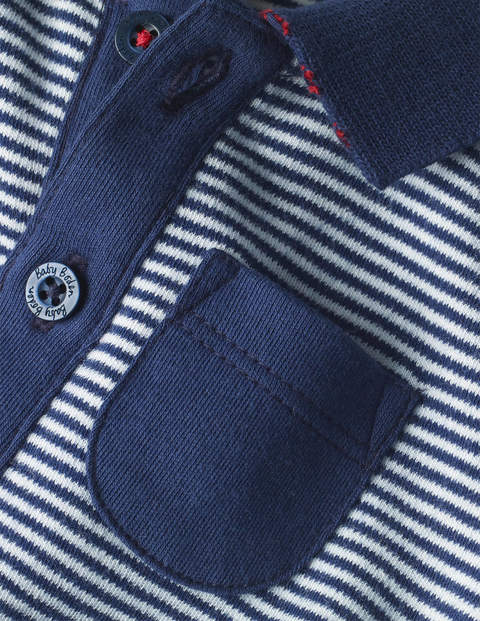 Gestreifter Polo-Body - Naturweiß/Navy Gestreifter Polo-Body - Naturweiß/Navy