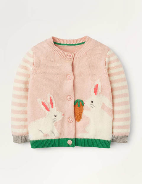 Fun Knitted Cardigan - Boto Pink Rabbits Fun Knitted Cardigan - Boto Pink Rabbits