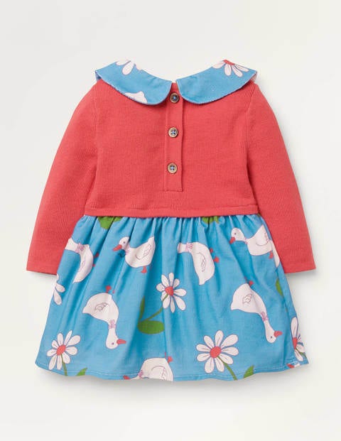 Knitted Collared Dress - Baby Blue Daisy Duck Knitted Collared Dress - Baby Blue Daisy Duck