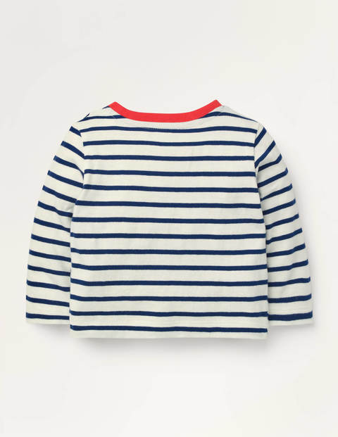 Vehicle Appliqué T-shirt - Ivory/Starboard Blue Bus Vehicle Appliqué T-shirt - Ivory/Starboard Blue Bus