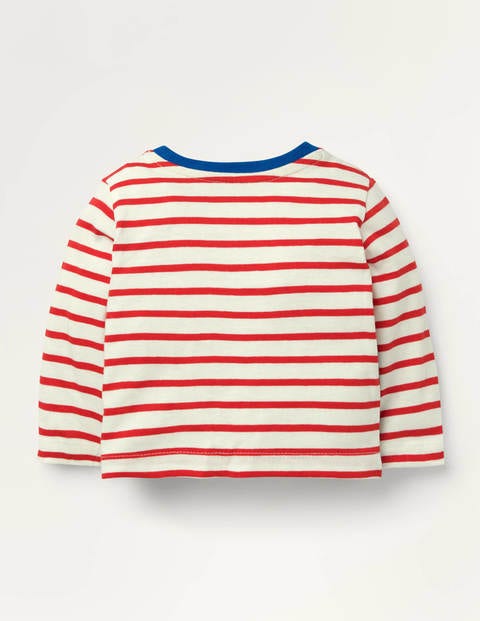Vehicle Appliqué T-shirt - Ivory/Cherry Tomato Tractor Vehicle Appliqué T-shirt - Ivory/Cherry Tomato Tractor