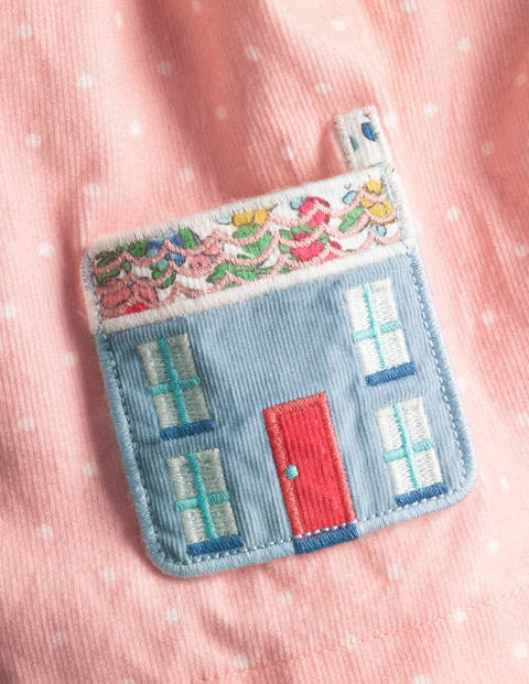 Appliqué Pocket Pinnie - Formica Pink Pin Spot Appliqué Pocket Pinnie - Formica Pink Pin Spot