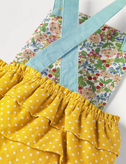Novelty Duck Romper - Honeycomb Yellow Pin Spot Novelty Duck Romper - Honeycomb Yellow Pin Spot