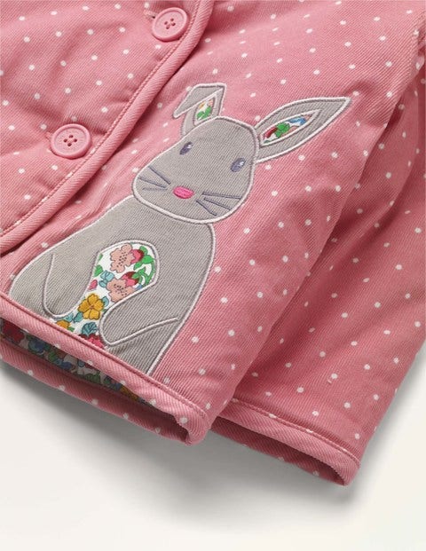 Cord Appliqué Coat - Formica Pink Pin Spot Cord Appliqué Coat - Formica Pink Pin Spot