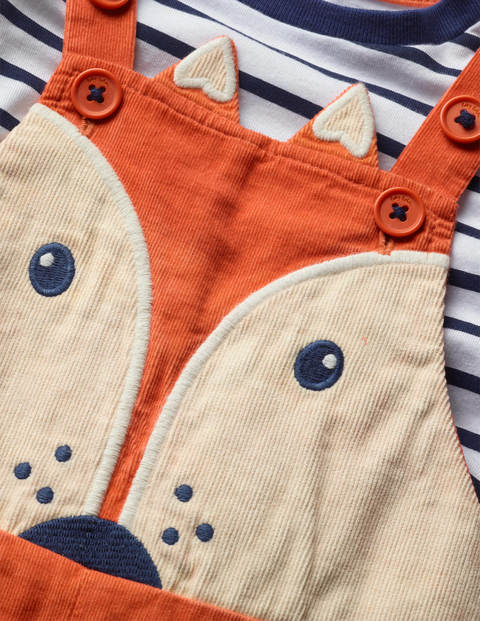 Cord Dungaree Set - Maple Orange Fox Cord Dungaree Set - Maple Orange Fox