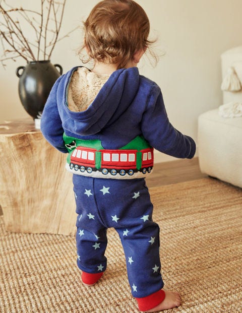 Shaggy-lined Hoodie - Starboard Blue Train Shaggy-lined Hoodie - Starboard Blue Train