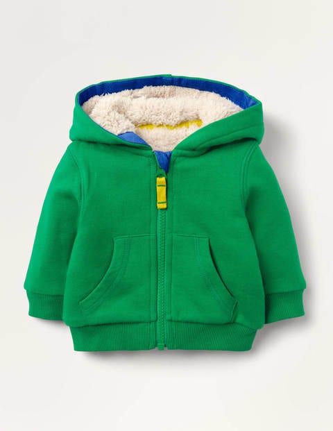 Shaggy-lined Hoodie - Highland Green Frog Shaggy-lined Hoodie - Highland Green Frog