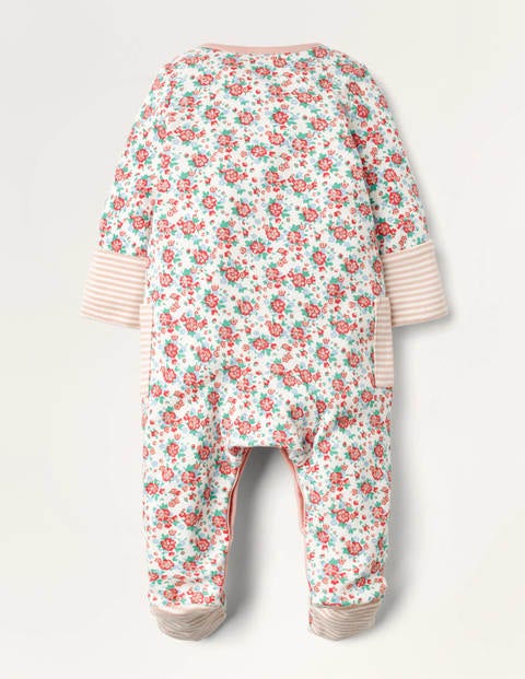 Grenouillère imprimée ultra-douce - Motif Vintage Posy bébé ivoire Grenouillère imprimée ultra-douce - Motif Vintage Posy bébé ivoire