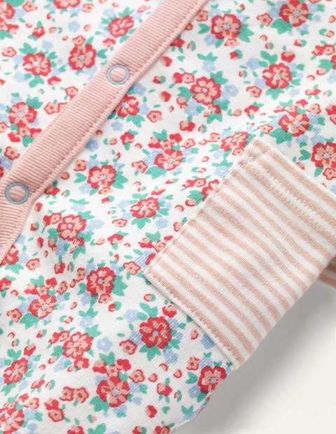 Grenouillère imprimée ultra-douce - Motif Vintage Posy bébé ivoire Grenouillère imprimée ultra-douce - Motif Vintage Posy bébé ivoire