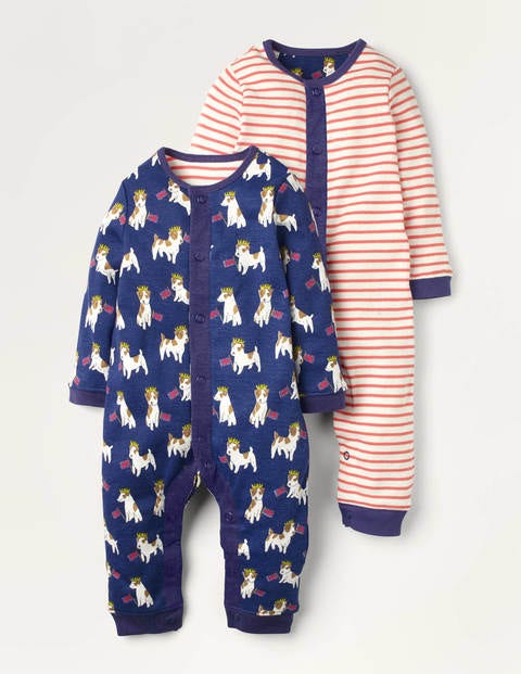 Twin Pack Rompers - Starboard Royal Sprout Twin Pack Rompers - Starboard Royal Sprout