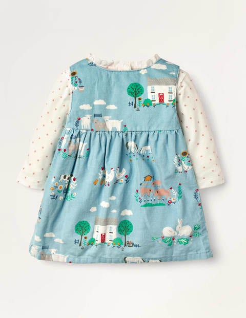 Woven Pinnie Dress Set - Baby Farmhouse Woven Pinnie Dress Set - Baby Farmhouse