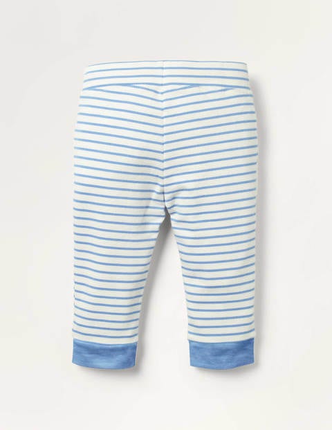 Appliqué Jersey Bottoms - Ivory/Elizabethan Blue Geese Appliqué Jersey Bottoms - Ivory/Elizabethan Blue Geese