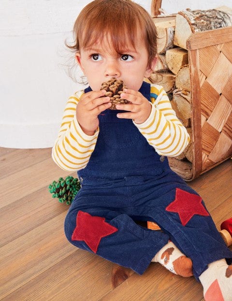 Jersey-lined Cord Overalls - Starboard Blue Jersey-lined Cord Overalls - Starboard Blue