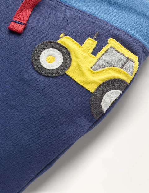 Bas en jersey à empiècement appliqué - Véhicules bleu tribord Bas en jersey à empiècement appliqué - Véhicules bleu tribord