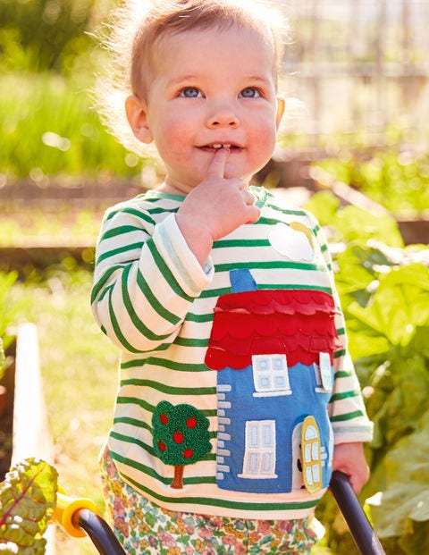 Lift The Flap T-shirt - Ivory/Highland Green House Lift The Flap T-shirt - Ivory/Highland Green House