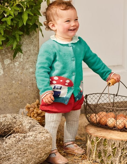 Fun Animal Cardigan - Soft Sardinia Green Mouse Fun Animal Cardigan - Soft Sardinia Green Mouse