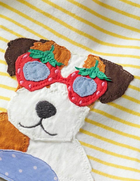 Big Appliqué Dress Set - White/Daffodil Dog Big Appliqué Dress Set - White/Daffodil Dog