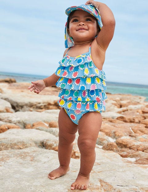 kavkas Toddler Girls 2-Piece Rash Guard Set Swimsuit Bathing Suits