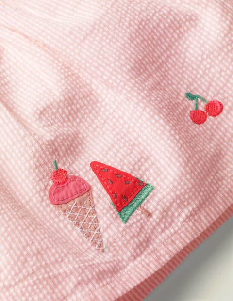Robe à appliqué vacances - Glaces coutil rose boto Robe à appliqué vacances - Glaces coutil rose boto
