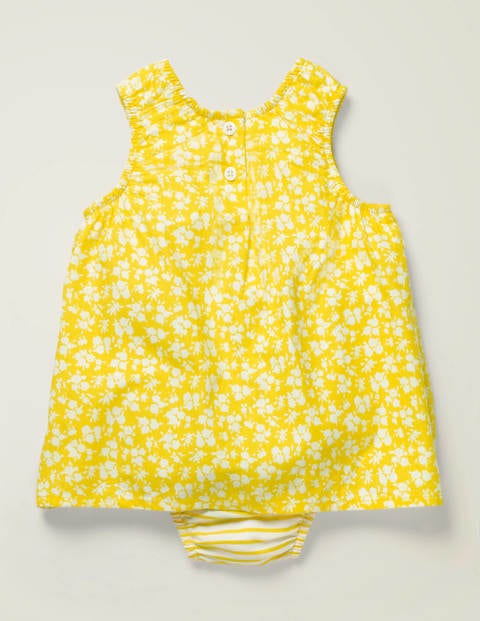 Robe 2-en-1 à imprimé floral - Motif floral vintage jaune jonquille Robe 2-en-1 à imprimé floral - Motif floral vintage jaune jonquille