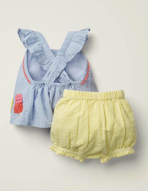 Flutter Appliqué Play Set - Daffodil Ticking Ice Cream Flutter Appliqué Play Set - Daffodil Ticking Ice Cream