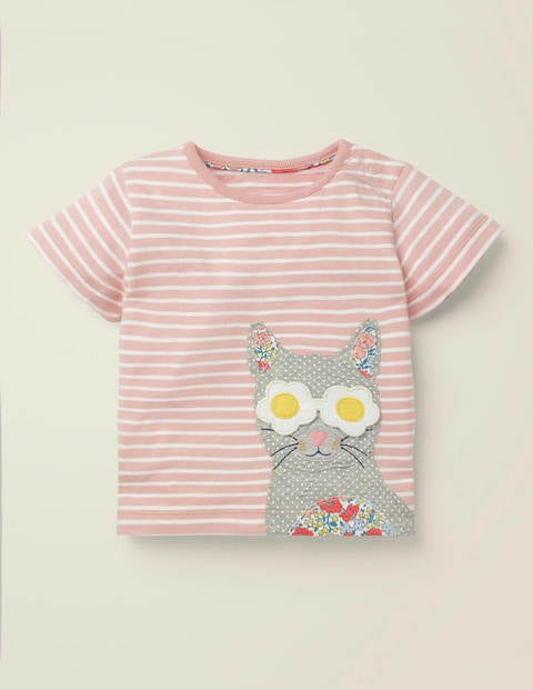 Holiday Appliqué T-shirt - Provence Dusty Pink Kitten