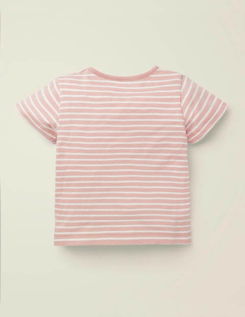 T-shirt à appliqué vacances - Chaton rose Provence poudré