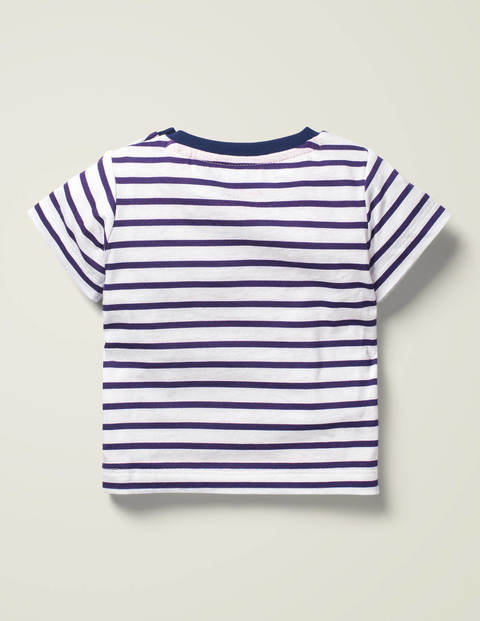 T-Shirt Mit Aufklappmotiv - Schuluniform-Navy/Weiß, Qualle T-Shirt Mit Aufklappmotiv - Schuluniform-Navy/Weiß, Qualle