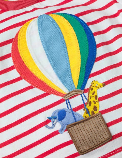 Lift-The-Flap T-Shirt - White/Cherry Tomato Balloon Lift-The-Flap T-Shirt - White/Cherry Tomato Balloon
