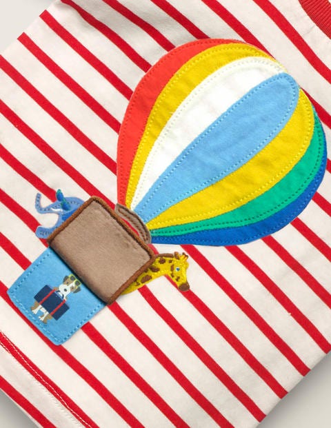 Lift-The-Flap T-Shirt - White/Cherry Tomato Balloon Lift-The-Flap T-Shirt - White/Cherry Tomato Balloon