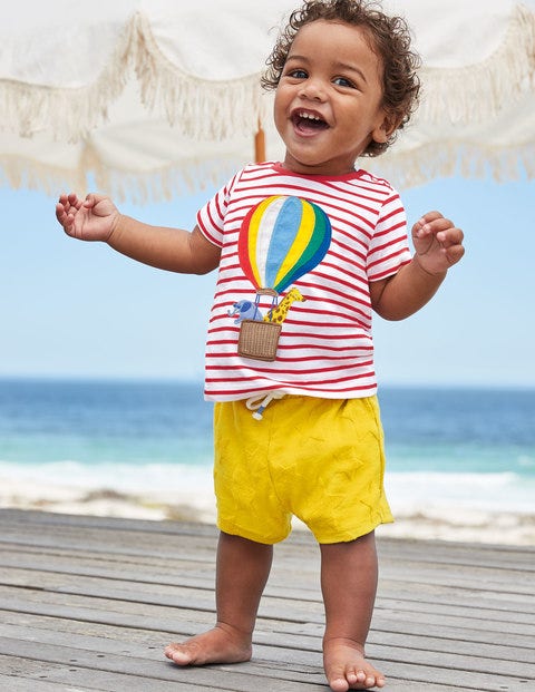 Lift-The-Flap T-Shirt - White/Cherry Tomato Balloon Lift-The-Flap T-Shirt - White/Cherry Tomato Balloon