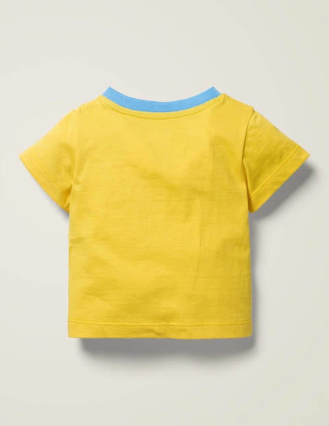 Fun Appliqué T-Shirt - Sweetcorn Yellow Dinosaur Fun Appliqué T-Shirt - Sweetcorn Yellow Dinosaur