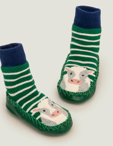 Slipper Socks - Eden Green/Ivory Slipper Socks - Eden Green/Ivory
