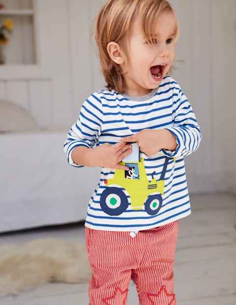 Big Appliqué T-Shirt - Ivory/Duke Blue Digger Big Appliqué T-Shirt - Ivory/Duke Blue Digger