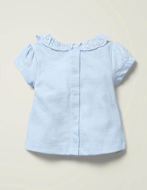 Broderie Collar T-Shirt - Provence Blue Broderie Collar T-Shirt - Provence Blue