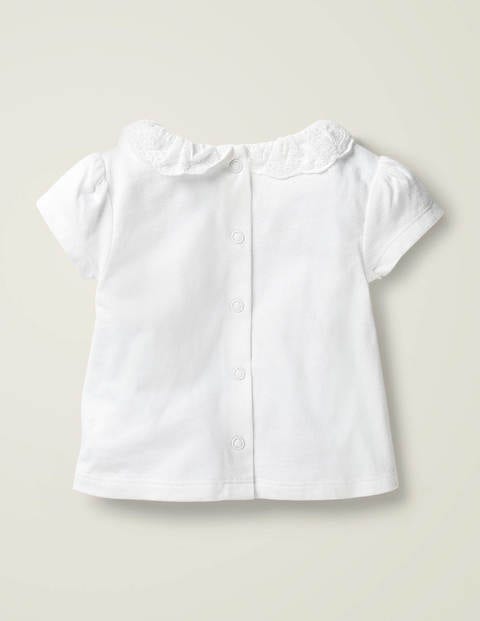 Broderie Collar T-Shirt - White Broderie Broderie Collar T-Shirt - White Broderie