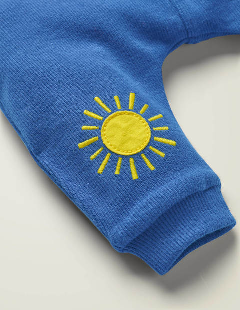 Ribbed Patch Bottoms - Sky Blue Sunshine Ribbed Patch Bottoms - Sky Blue Sunshine