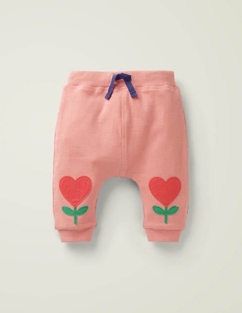 Ribbed Patch Bottoms - Boto Pink Heart Flower Ribbed Patch Bottoms - Boto Pink Heart Flower