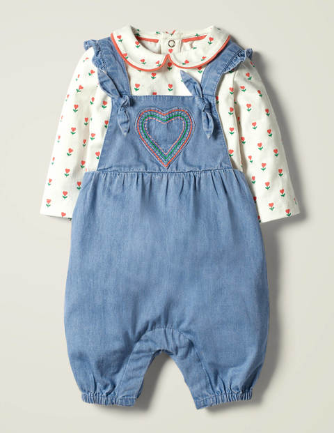 Chambray Dungaree Set - Mid Chambray Chambray Dungaree Set - Mid Chambray