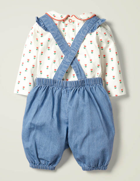 Chambray Dungaree Set - Mid Chambray Chambray Dungaree Set - Mid Chambray