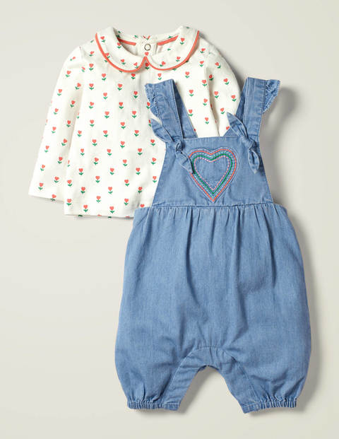 Chambray Dungaree Set - Mid Chambray Chambray Dungaree Set - Mid Chambray