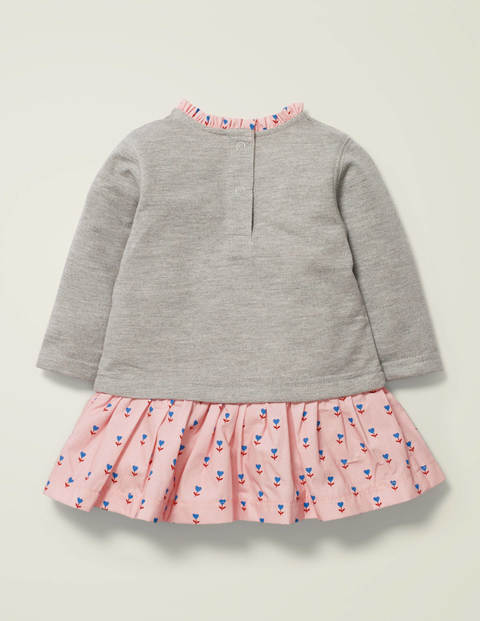 Sweatshirt Dress - Boto Pink Heart Flower Sweatshirt Dress - Boto Pink Heart Flower