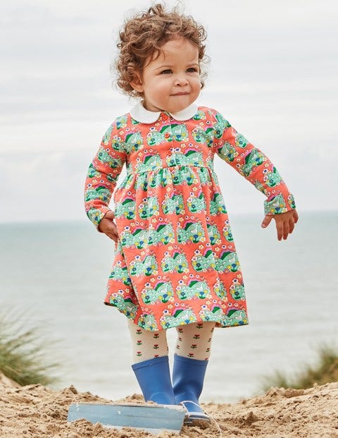 Printed Jersey Dress - Multi Duckling Daisy Printed Jersey Dress - Multi Duckling Daisy
