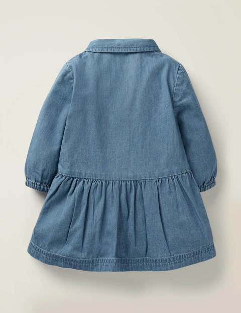 Woven Shirt Dress - Chambray Blue Woven Shirt Dress - Chambray Blue