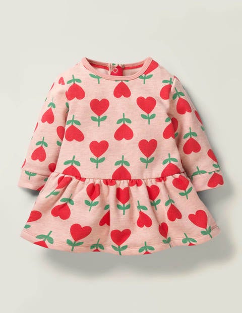Cosy Jersey Dress - Boto Pink Heart Flower Cosy Jersey Dress - Boto Pink Heart Flower
