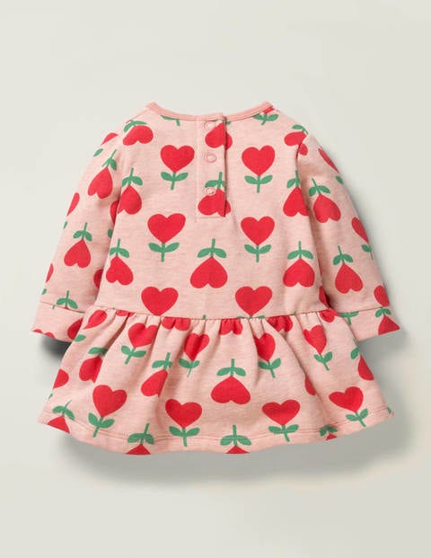 Cosy Jersey Dress - Boto Pink Heart Flower Cosy Jersey Dress - Boto Pink Heart Flower