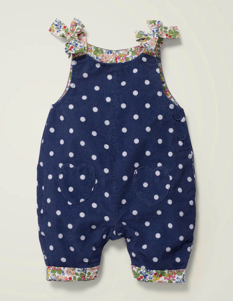 Woven Dungarees - College Navy/Ivory Spot Woven Dungarees - College Navy/Ivory Spot